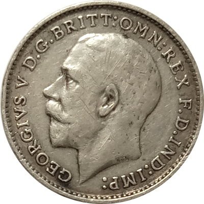 Великобритания 3 пенса 1913 год