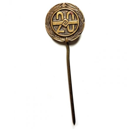 Значок-иголка 20 лет. Логотип