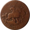 2 копейки 1765 год СПМ Екатерина II (1762 - 1796) - перечекан VF-