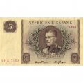 Швеция 5 крон 1963 год - Густав VI Адольф - XF
