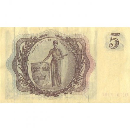 Швеция 5 крон 1963 год - Густав VI Адольф - XF