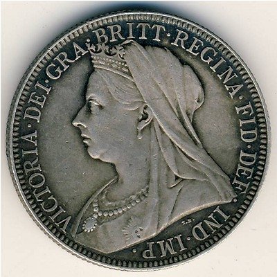 Великобритания 2 шиллинга (1 флорин) 1900 год