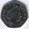 Великобритания 50 пенсов 2011 год - Академическая гребля