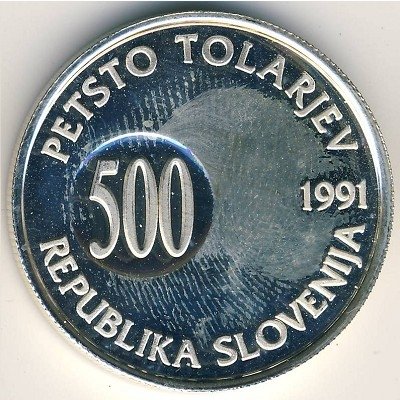Словения 500 толаров 1991 год