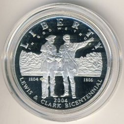 США 1 доллар 2004 год - 200-летие экспедиции Льюиса и Кларка 1804-2004 гг