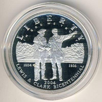 США 1 доллар 2004 год - 200-летие экспедиции Льюиса и Кларка 1804-2004 гг