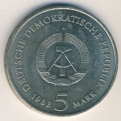 ГДР 5 марок 1983 год
