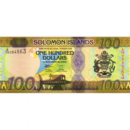 Соломоновы острова 100 долларов 2023 (2024) год - Сборщик кокосов UNC