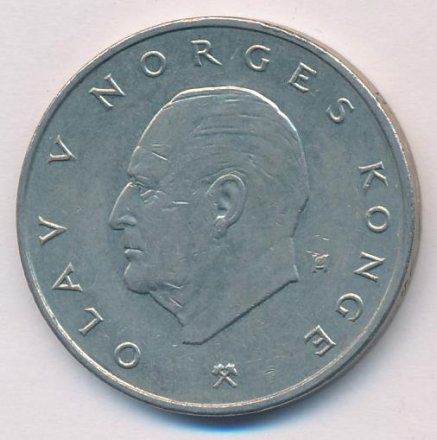 Норвегия 5 крон 1976 год - Король Улаф V