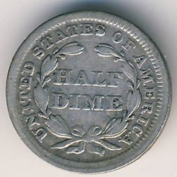 США 1/2 дайма 1857 год