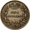 Великобритания 1 шиллинг 1866 год