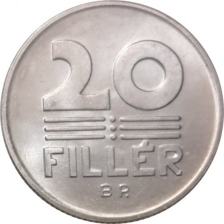 Венгрия 20 филлеров 1992 год UNC
