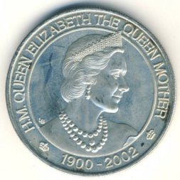 Теркс и Кайкос 5 крон 2002 год