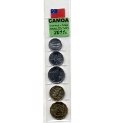 Набор из 5 монет Самоа 2011 год - Туиатуа Тупуа Тамасесе Эфи в ленте