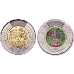 Набор из 2 монет Канада 2 доллара 2023 - День коренных жителей Канады