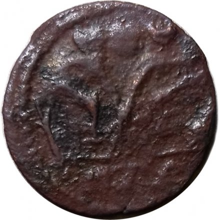 Полушка 1719 год (НД) ВРП Пётр I (1699 - 1725) - дата славянскими цифрами - F