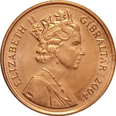 Гибралтар 1 пенни 2004 год - 300 лет захвату Гибралтара UNC