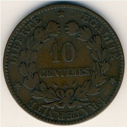 Франция 10 сантимов 1895 год