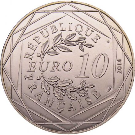 Франция 10 евро 2014 год - Равенство. Лето (в буклете)