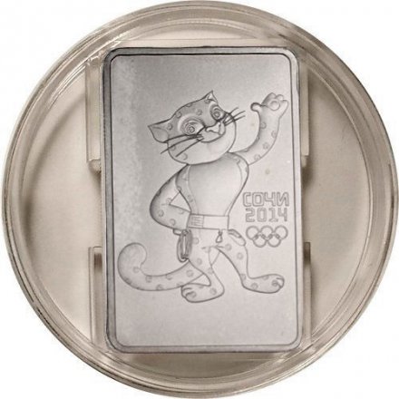 Россия 3 рубля 2011 год СПМД - Сочи 2014. Леопард