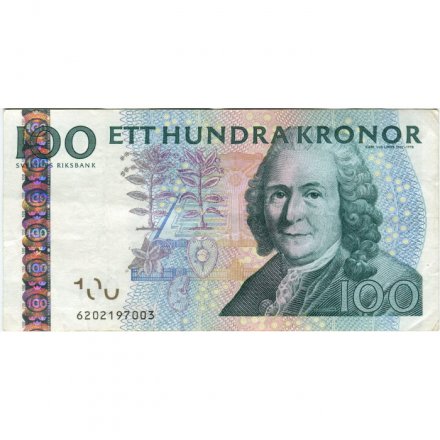 Швеция 100 крон 2006 год - Карл Линней - VF