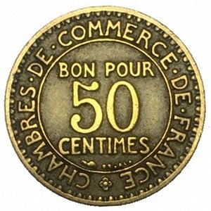Франция 50 сантимов 1923 год