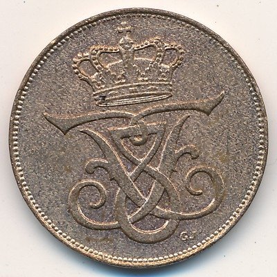 Дания 5 эре 1912 год