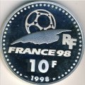 Франция 10 франков 1998 год - Чемпионат мира по футболу 1998 года. Кубок