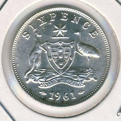 Австралия 6 пенсов 1961 год