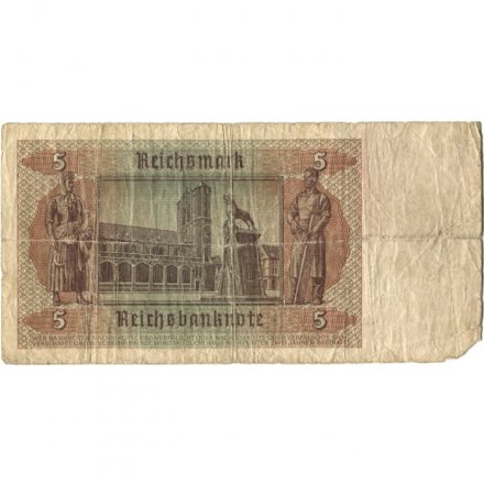 Третий Рейх (Германия) 5 марок 1939-1942 год - VG