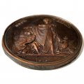 Настольная медаль Восстановление мира в Европе. 1815. Выставочный образец. Штамп медали. №224
