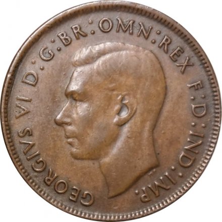 Австралия 1 пенни 1942 год - Кенгуру (точка после &quot;PENNY&quot;)