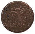 Бельгия 2 сантима 1914 год DES BELGES