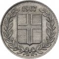 Исландия 25 эйре 1967 год