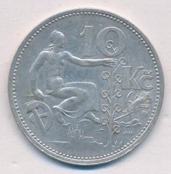 Чехословакия 10 крон 1930 год