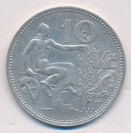 Чехословакия 10 крон 1930 год