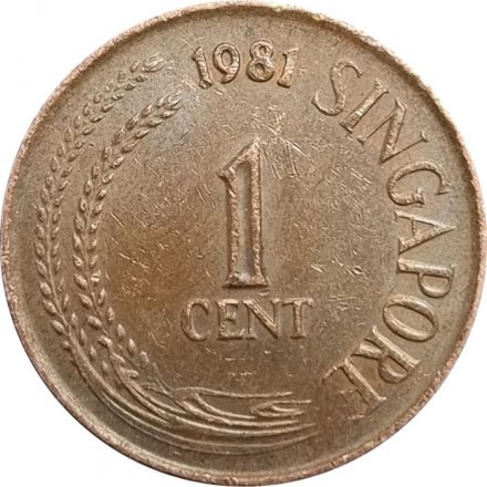 Сингапур 1 цент 1981 год