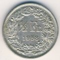 Швейцария 1/2 франка 1958 год