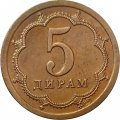 Таджикистан 5 дирам 2006 год