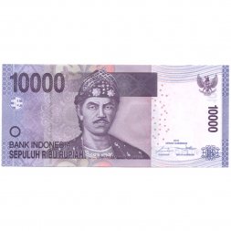 Индонезия 10000 рупий 2016 год - Султан Бадаруддин II UNC