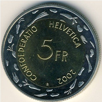 Швейцария 5 франков 2002 год - Праздник Эскалад 1602-2002