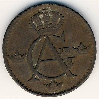 Швеция 1/4 скиллинга 1803 год