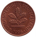 ФРГ 1 пфенниг 1996 год (G)