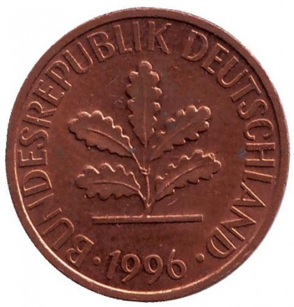ФРГ 1 пфенниг 1996 год (G)