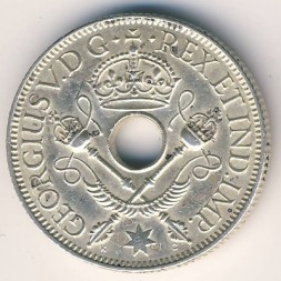 Монета Новая Гвинея 1 шиллинг 1935 год