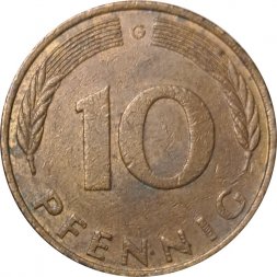 ФРГ 10 пфеннигов 1992 год (G)