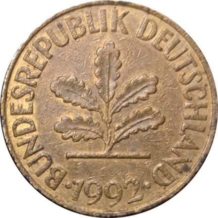 ФРГ 10 пфеннигов 1992 год (G)