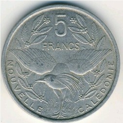 Монета Новая Каледония 5 франков 1952 год