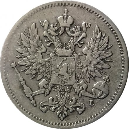 Финляндия 25 пенни 1907 год VF+