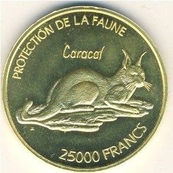 Монета Нигер 25000 франков КФА 2007 год